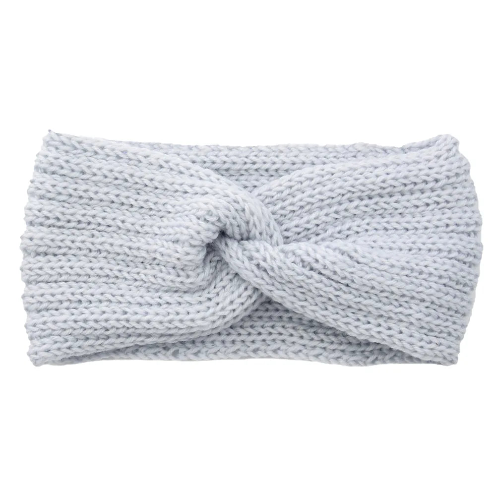 Winter Warm Knitted Knot Cross Headband for Women Girls Autumn Elastic Hair Holder Hair Band Solid Headwear Hair Accessories