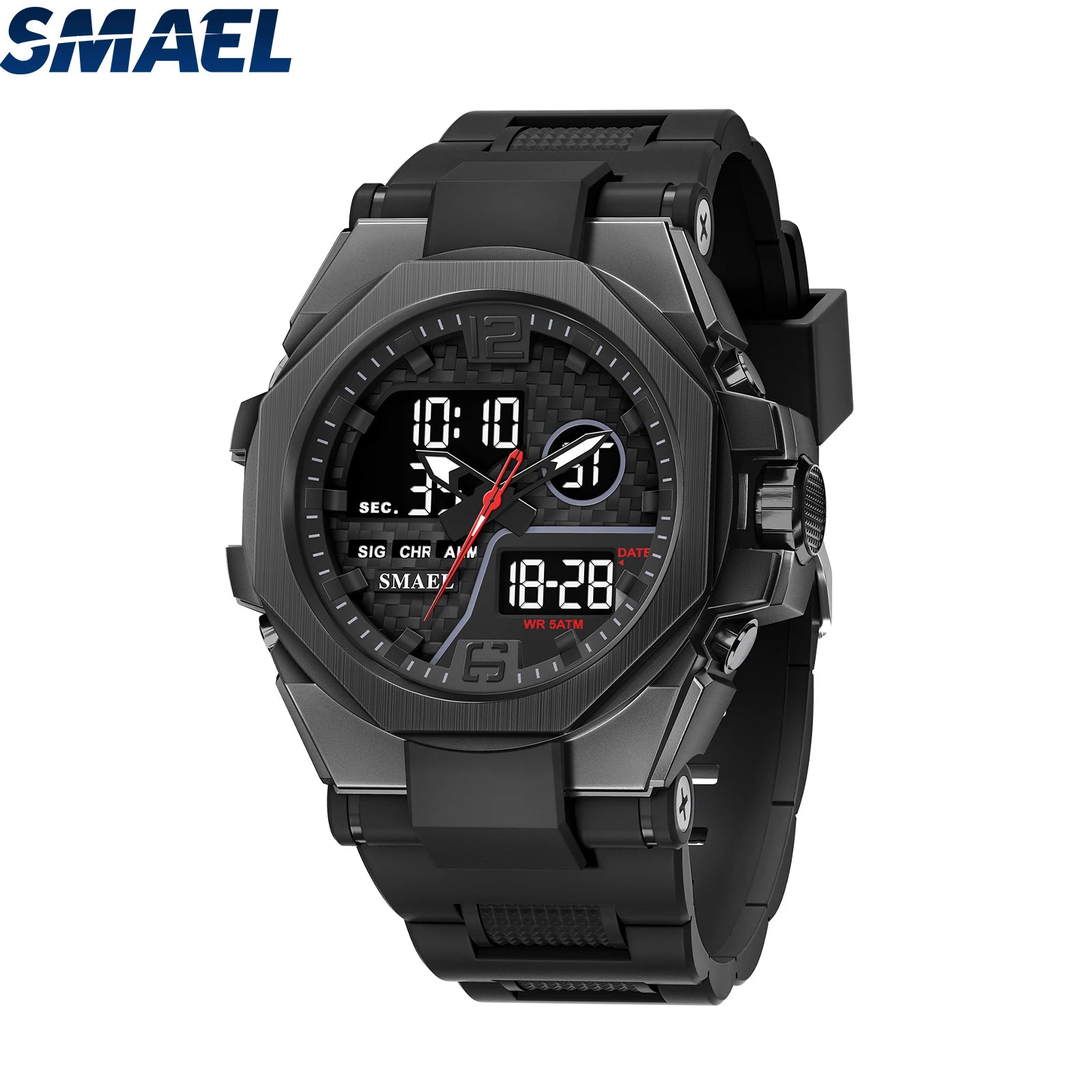 SMAEL 8103 New Hot Selling Fashion Wrist Analog Digital Watch G Sports Shock Waterproof Luminous Alarm Cheap Black Watch Men