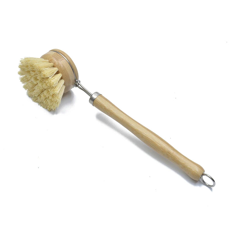 Kitchen Cleaning Brush Tool Clean Wash Brush Bamboo Dish Washing Brush Pan Pot Cleaner Kitchen Brush For Dishes Cleaning Tools
