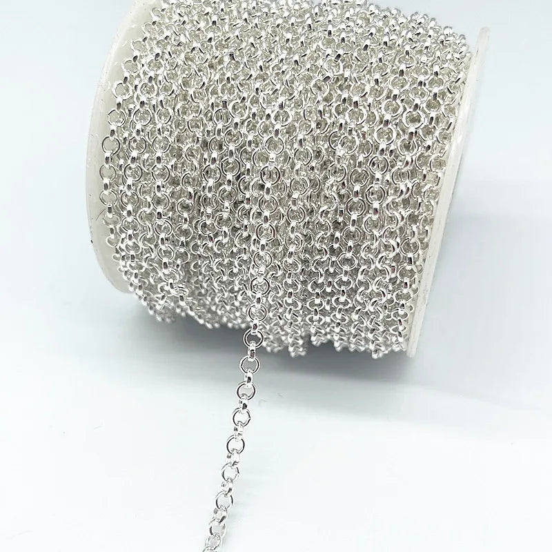 2yards Golded/silvered/Bronze Plated Necklace Chain for Jewelry Making Findings DIY Necklace Chains Materials Handmade