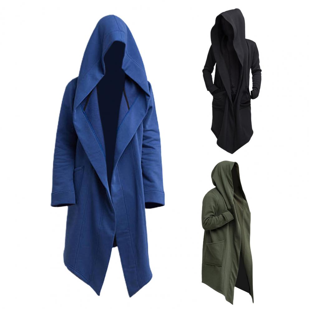 Fashion Hoodie Mens Leisure Cool Long Men Jacket Long Sleeve for Filming Men Jacket Costume Mantle Hoodies Jacket Cloak Coats