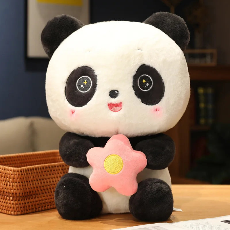 Cute Panda Stuffed Animal Toys Super Soft Cartoon Hugging Pillow Plush Toy Gift for Bedding Kids Sleeping