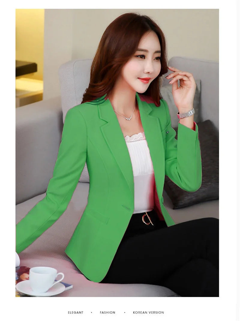 Suit Jacket Women Spring And Autumn Women's Suits Coat Long Sleeve 2025 New Season Korean Fashion Slim Top Women Blazer Black