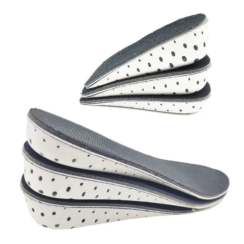 Height Increase Insole 1 Pair Hard Breathable Memory Foam Heel Lifting Inserts Shoe Lifts Shoe Pads Elevator Insoles for Unisex
