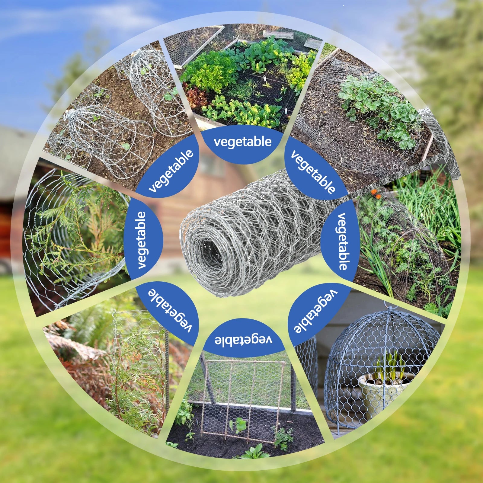 Hexagonal Wire Mesh Wire Roll 23 Gauge  16inch X 40ft Diamond Mesh, Chainlink Fence, Heavy Duty Wire Roll for Home Improvement