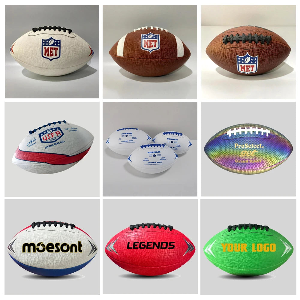 Durable High Quality PU Composite Leather Junior Youth Size 6 Size 7 American Football