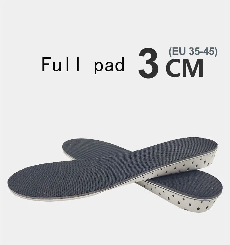 Height Increase Insole 1 Pair Hard Breathable Memory Foam Heel Lifting Inserts Shoe Lifts Shoe Pads Elevator Insoles for Unisex