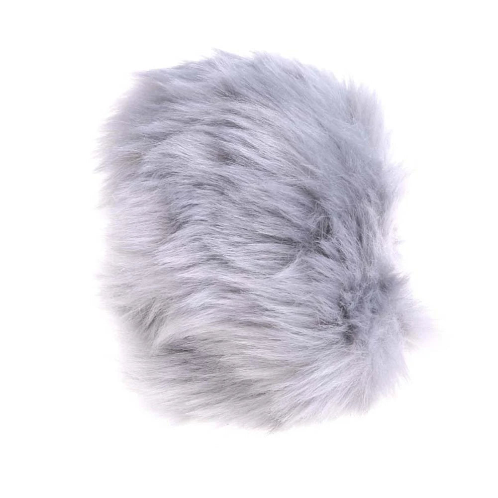 1 Pair Winter Warm Women Arm Warmer Faux Fur Soft Elastic Wrist Slap On Cuffs Arm Warmer Plush Thicken Accessories Gray White