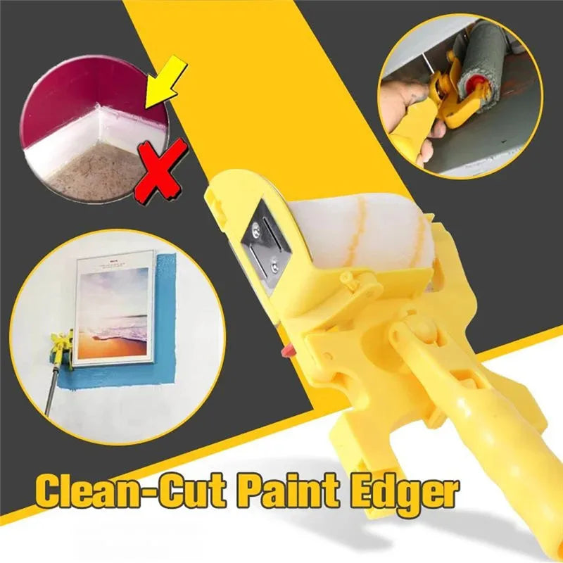 Clean-Cut Paint Edger Roller Brush Edging Tool for Wall Ceiling Home Baseboard Door Trim Painting Paint Rollers Home Improvement