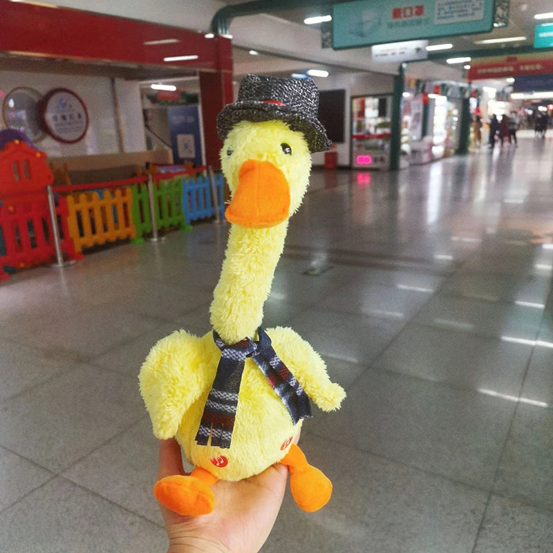 New Product Electric Repeat Twist Duck Learn to Speak Recording Pet Interactive Soft Dancing Plush Toy