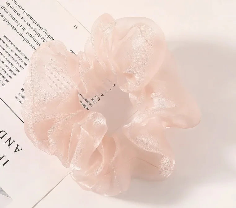 2020Korean Big Size Organza Hair Scrunchies For Women Elastic Hair Bands Girl Headwear Ponytail Holder Hair Tie Hair Accessories