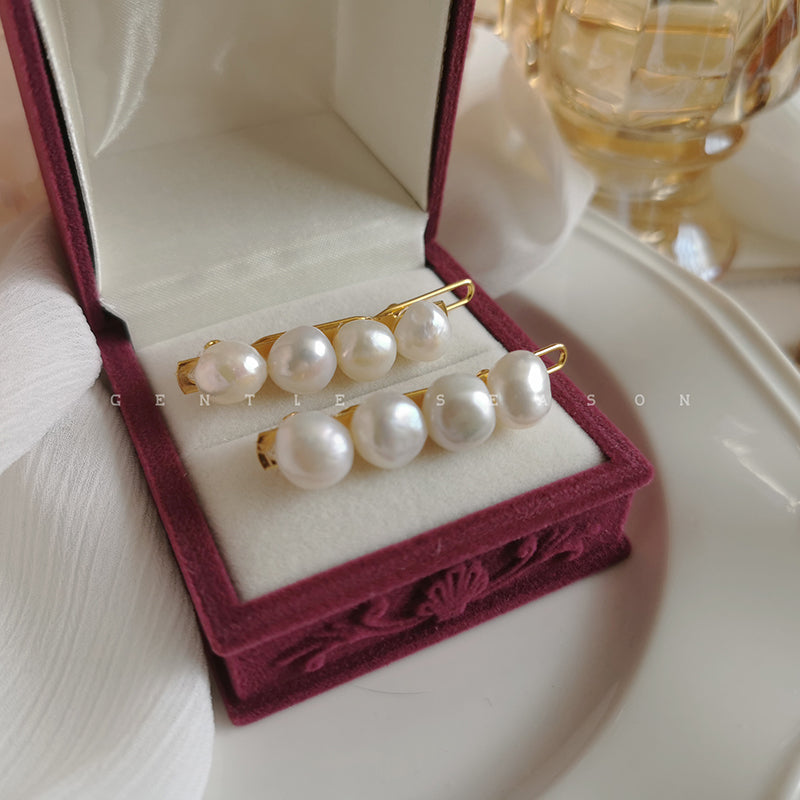 Hair Accessories for Girls Women Hairpins Clips Natural Baroque Freshwater Pearl Elegant Sweet Bridal Ornaments Wedding Gift