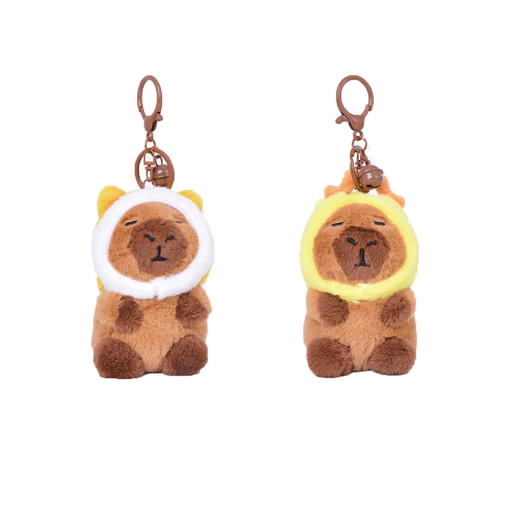 Free Sample 2024 NEW Cheap Wholesale Gift Cartoon Custom Keyrings Baby Children Capybara Plush Keychain Toy