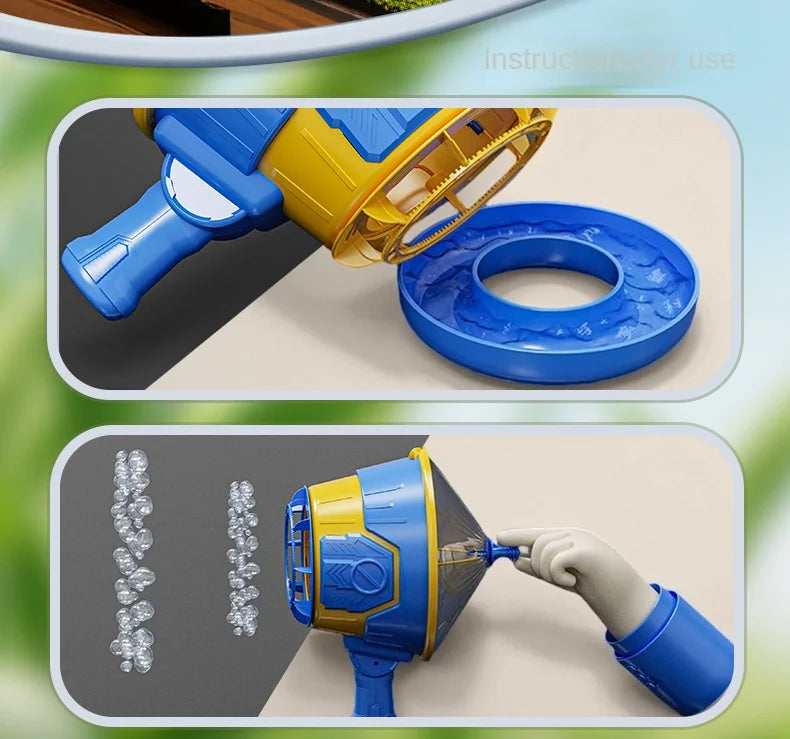 Air Gun Creative Handheld Air Bubble Machine Outdoor Bubble-Blowing Gun Toy for Boys Girls Children New Type Creative Children's