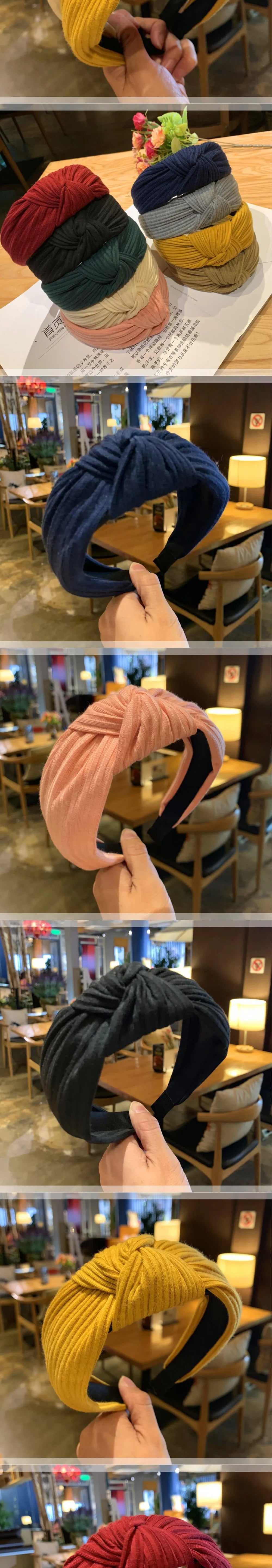Winter Golden Chain Woolen Headband For Women Korea Handmade Soft Fur Hairband Hot Sale Outdoor Hair Accessories Headwear