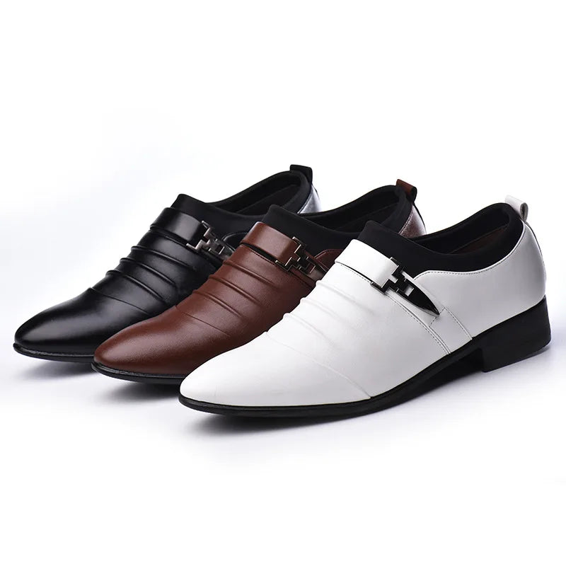 Classic Business Men's Dress Shoes Fashion Elegant Formal Wedding Shoes Men Slip On Office Oxford Shoes For Men 559