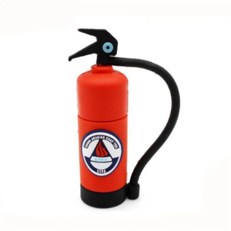 JASTER Cartoon Fire Extinguisher USB 2.0 Flash Drive 128GB Cute Silicone Memory Stick 64GB Gifts For Children Pen Drive 32GB 8GB