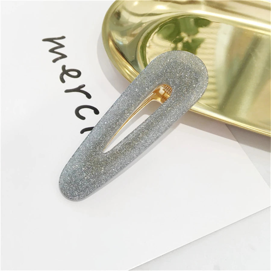 Big Hair Accessories Women Head Pins Fashion Jewelry Water Drop Rectangle Acrylic Hair Clip Barrettes Headwear for Girls 2019