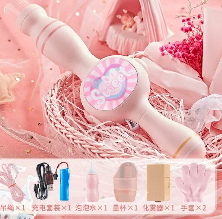 2025 Kids Automatic Magic Bubble Blower with Cool Smoke Effect - Fun Outdoor Summer Toy for Children