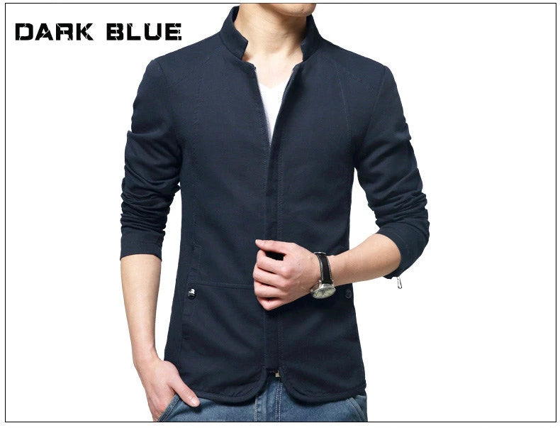 MRMT 2025 Brand Men's Jackets Collar Cotton Washed Overcoat For Male Slim Casual Men Jacket Man Coat Outer Wear Clothing