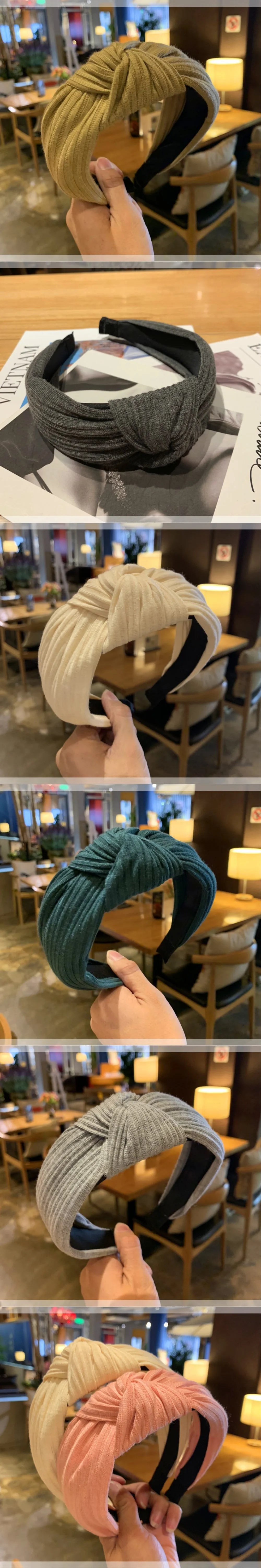 Winter Golden Chain Woolen Headband For Women Korea Handmade Soft Fur Hairband Hot Sale Outdoor Hair Accessories Headwear