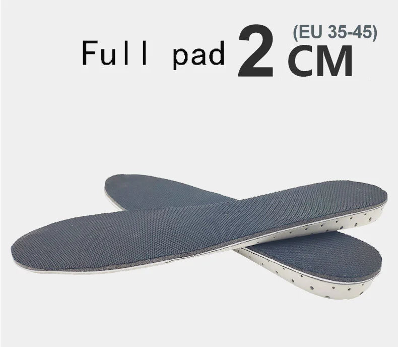Height Increase Insole 1 Pair Hard Breathable Memory Foam Heel Lifting Inserts Shoe Lifts Shoe Pads Elevator Insoles for Unisex