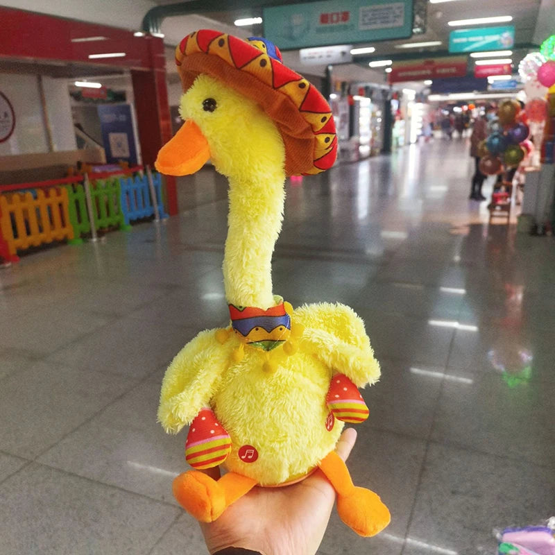 New Product Electric Repeat Twist Duck Learn to Speak Recording Pet Interactive Soft Dancing Plush Toy