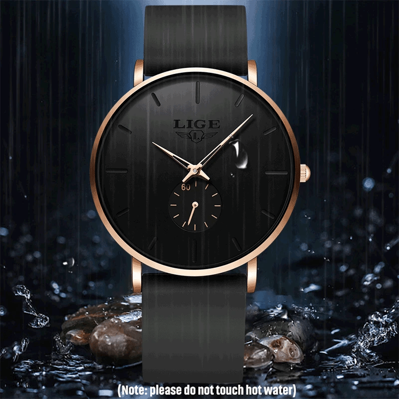 LIGE LG10006 Brand Fashion Men's Watches Factory Luxury Waterproof Simple Ultra-Thin Watches Sport Clock Wrist Quartz Watch Men