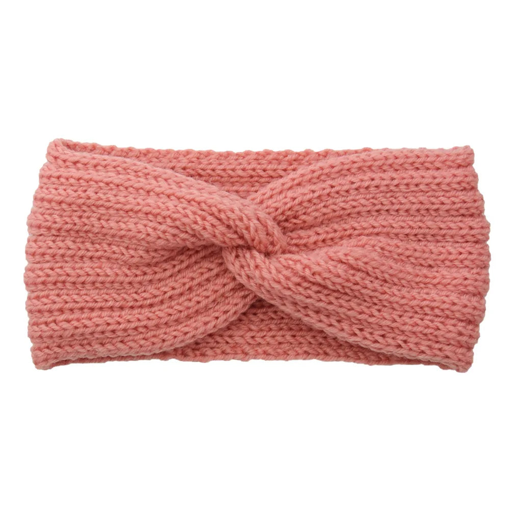 Winter Warm Knitted Knot Cross Headband for Women Girls Autumn Elastic Hair Holder Hair Band Solid Headwear Hair Accessories