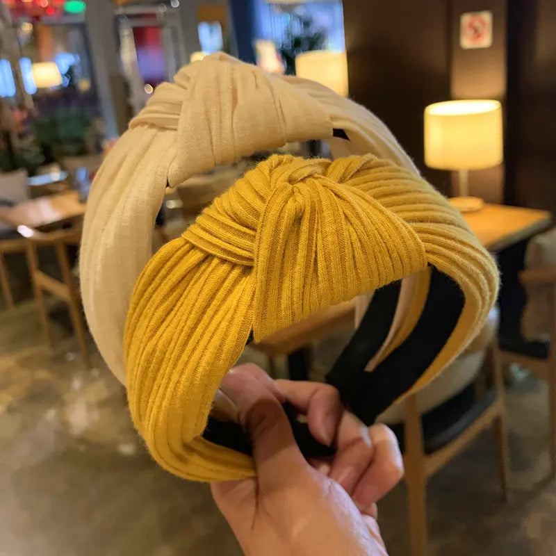 Winter Golden Chain Woolen Headband For Women Korea Handmade Soft Fur Hairband Hot Sale Outdoor Hair Accessories Headwear