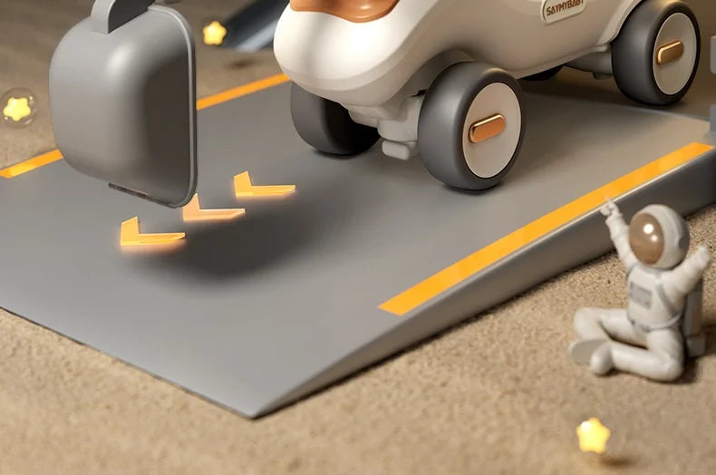 Four-in-One Multifunctional Ride-On Toy for Kids Excavator Rocking Horse Baby Yo-Yo Car with Battery Power Unisex Plastic Toy