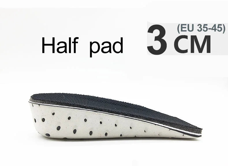 Height Increase Insole 1 Pair Hard Breathable Memory Foam Heel Lifting Inserts Shoe Lifts Shoe Pads Elevator Insoles for Unisex