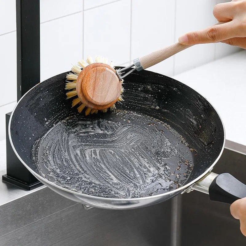 Kitchen Cleaning Brush Tool Clean Wash Brush Bamboo Dish Washing Brush Pan Pot Cleaner Kitchen Brush For Dishes Cleaning Tools