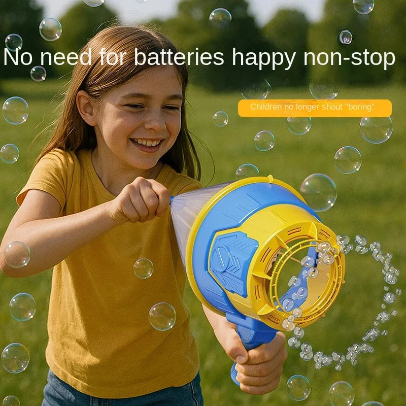 Air Gun Creative Handheld Air Bubble Machine Outdoor Bubble-Blowing Gun Toy for Boys Girls Children New Type Creative Children's