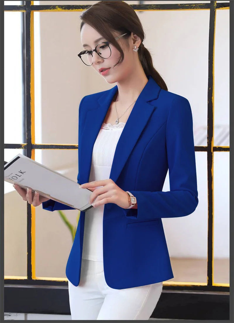 Suit Jacket Women Spring And Autumn Women's Suits Coat Long Sleeve 2025 New Season Korean Fashion Slim Top Women Blazer Black