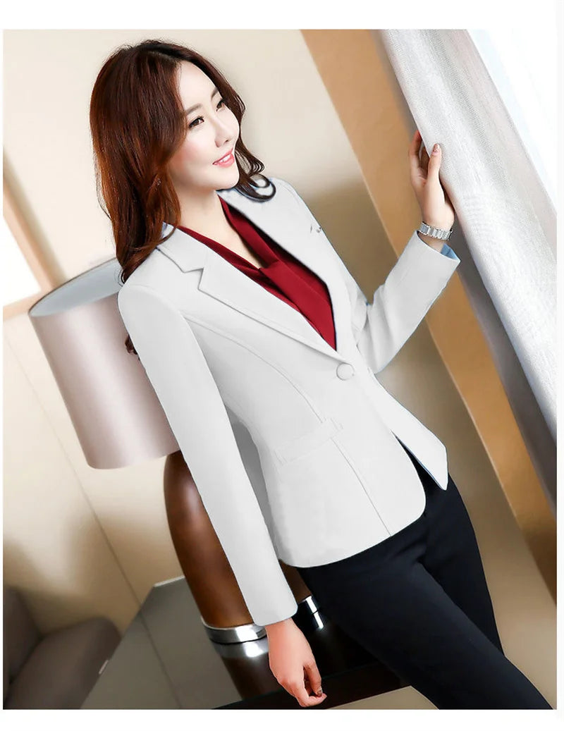 Suit Jacket Women Spring And Autumn Women's Suits Coat Long Sleeve 2025 New Season Korean Fashion Slim Top Women Blazer Black