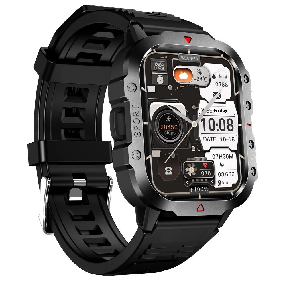 2025 Ultra Smart H11 Sports Watch with Flashlight for Wireless calling & Message Reminder Compatible with Android IPS Display