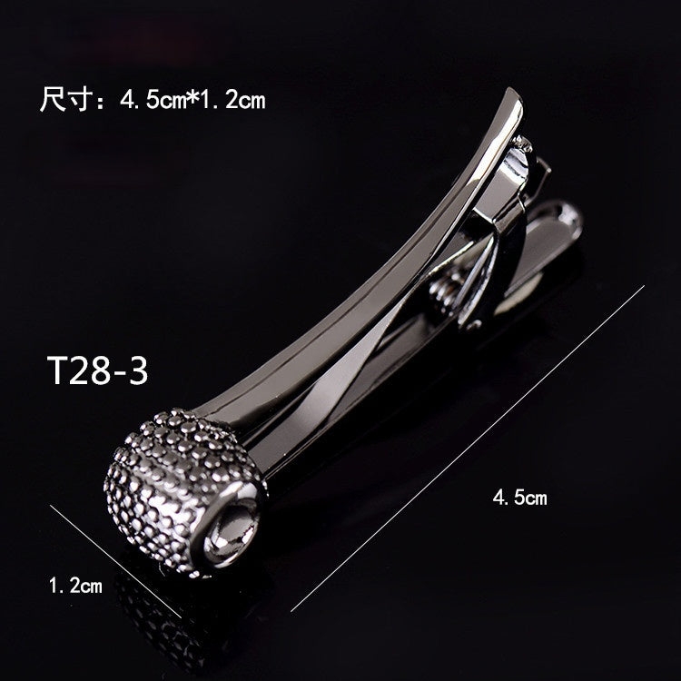 High Quality Metal Tie Clip Black Color Glasses Feather Necktie Clips Pin Luxulry Jewelry Gifts for Men Accessories