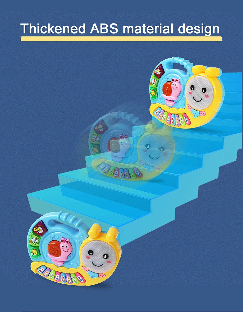 Kid Cartoon Piano Keyboard Game Electronic Multifunctional Toy Animal Sound Flashing Light Baby Instrument Educational Toys Gift