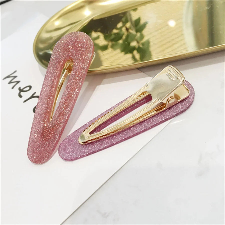 Big Hair Accessories Women Head Pins Fashion Jewelry Water Drop Rectangle Acrylic Hair Clip Barrettes Headwear for Girls 2019