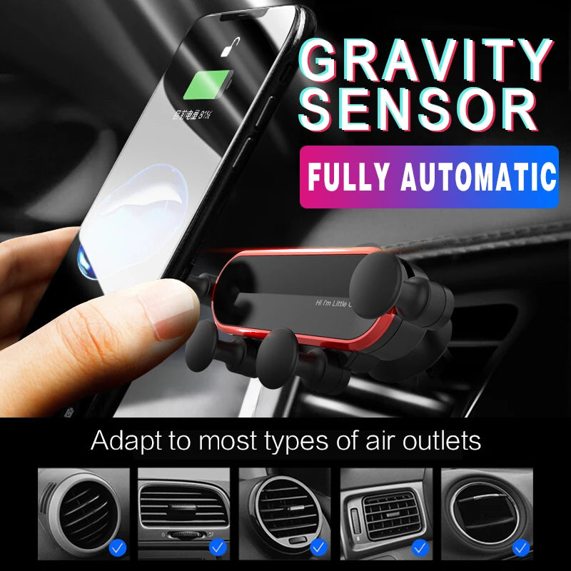Cute Cartoon Universal Gravity Car Phone Holder GPS Stand Bracket Creative Toy Auto Air Vent Clip Mount Mobile Phone Holder