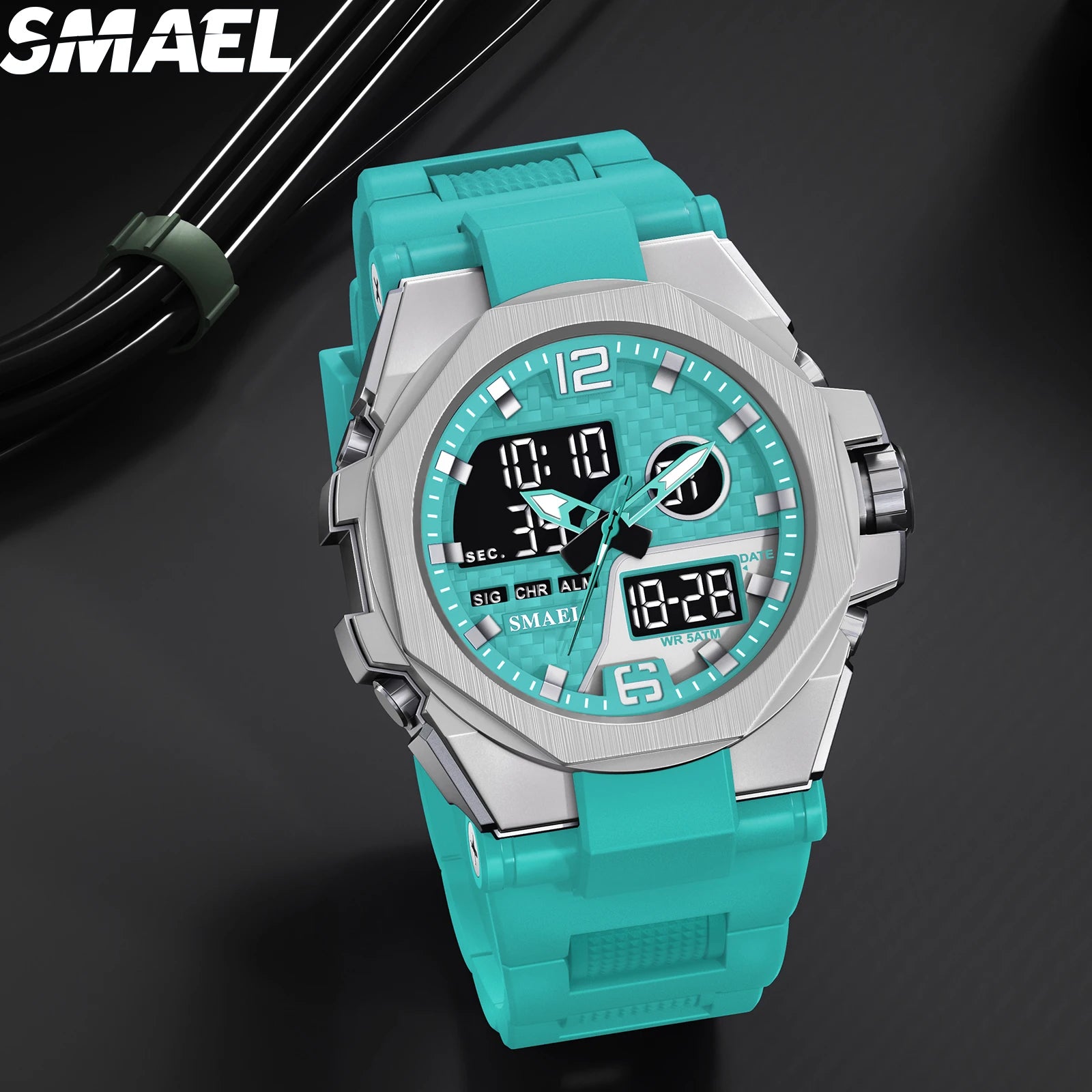 SMAEL 8103 New Hot Selling Fashion Wrist Analog Digital Watch G Sports Shock Waterproof Luminous Alarm Cheap Black Watch Men