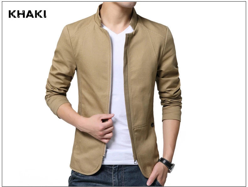 MRMT 2025 Brand Men's Jackets Collar Cotton Washed Overcoat For Male Slim Casual Men Jacket Man Coat Outer Wear Clothing