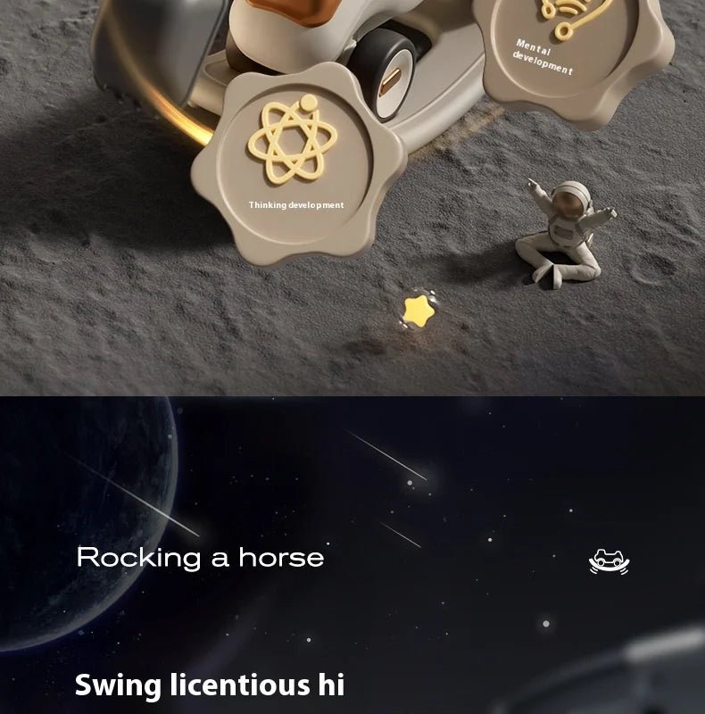 Four-in-One Multifunctional Ride-On Toy for Kids Excavator Rocking Horse Baby Yo-Yo Car with Battery Power Unisex Plastic Toy