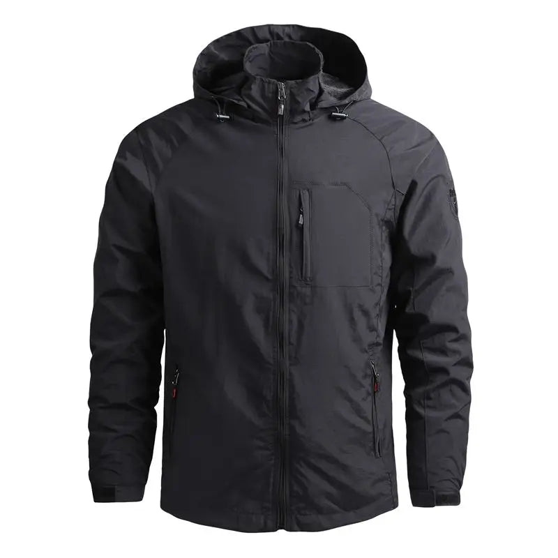 Outdoor Men's Hiking Jackets Hooded Waterproof Windbreaker Winter Coat 2022 Casual Jacket Tactics Military Cloak Techwear