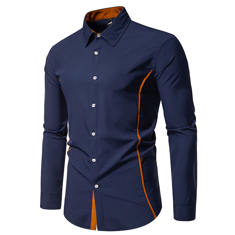 Man Shirts Men Long Sleeve Henry Collar Mens Dress Shirts Casual Male Clothes Chemise Hemd Homme Shirt B51