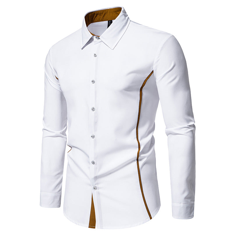 Man Shirts Men Long Sleeve Henry Collar Mens Dress Shirts Casual Male Clothes Chemise Hemd Homme Shirt B51