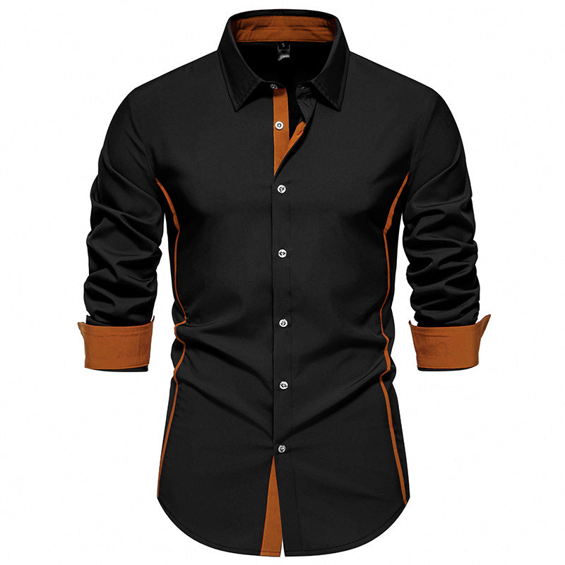 Man Shirts Men Long Sleeve Henry Collar Mens Dress Shirts Casual Male Clothes Chemise Hemd Homme Shirt B51