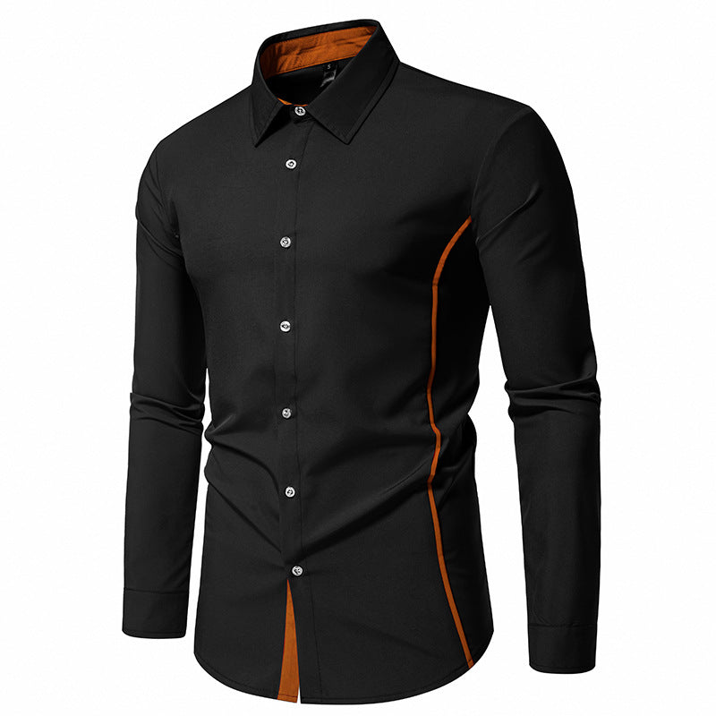Man Shirts Men Long Sleeve Henry Collar Mens Dress Shirts Casual Male Clothes Chemise Hemd Homme Shirt B51