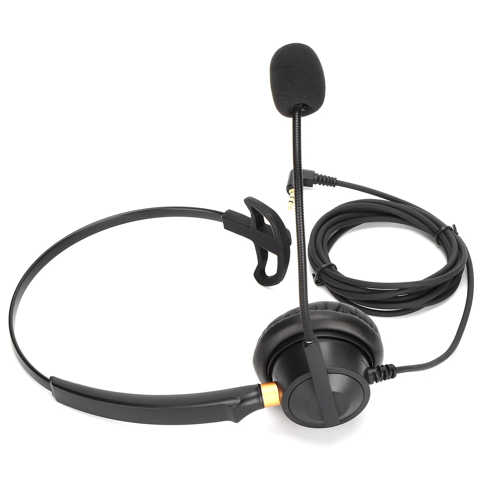 H600‑2.5 Telephone Headset 2.5mm Single Ear Customer Service Headphone with Noise Reduction Microphone 2.5mm Telephone Headset